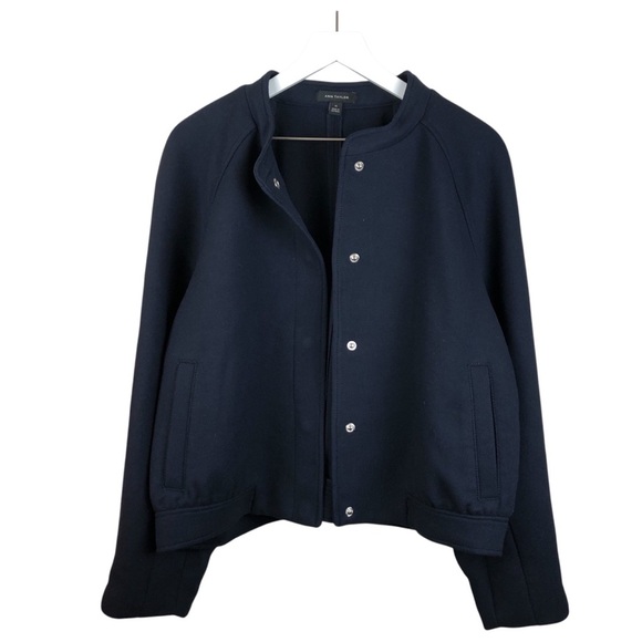 Ann Taylor Twill Bomber Jacket‎ - Picture 4 of 14